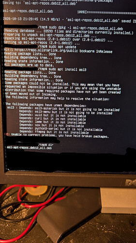 Install issue screen